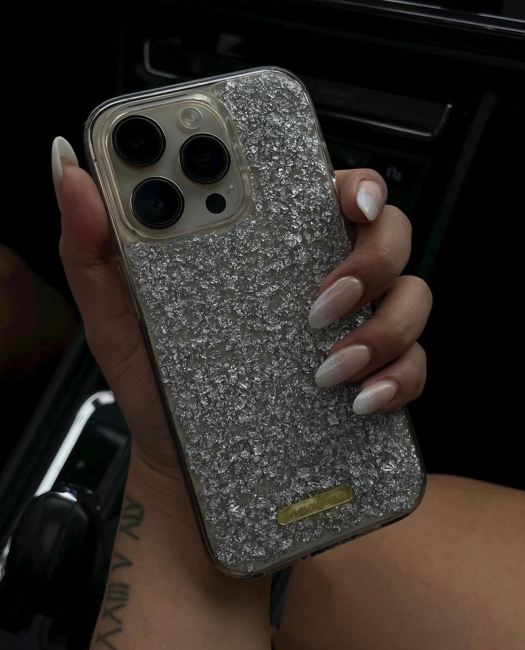 🪩SILVER FLAKES CASE Samsung🪩