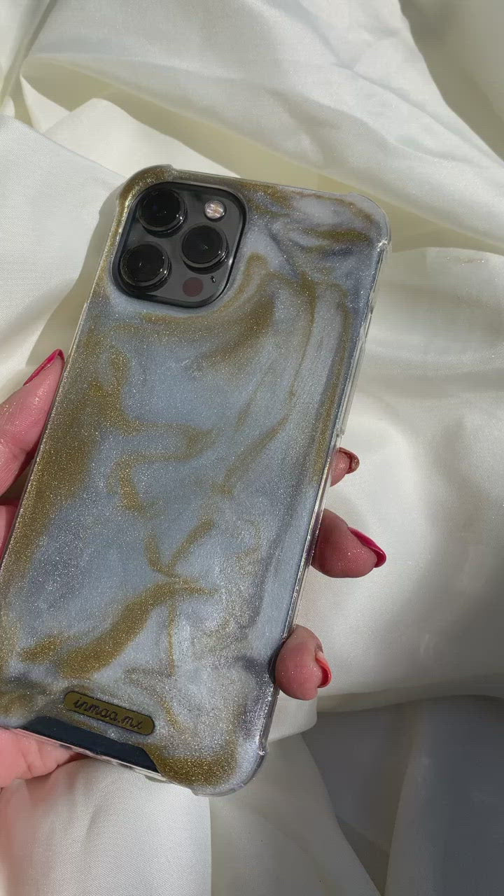 CASE MARBLE GOLD iPhone