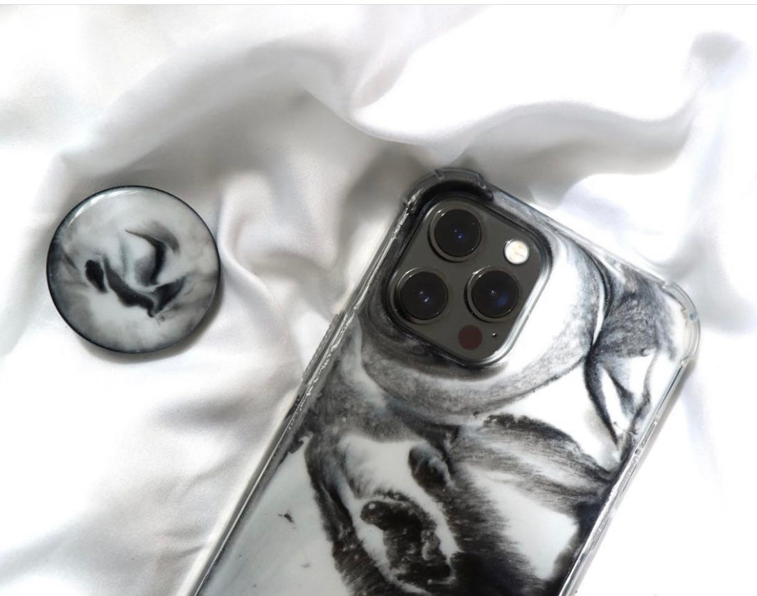 CASE MARBLE B&W iPhone