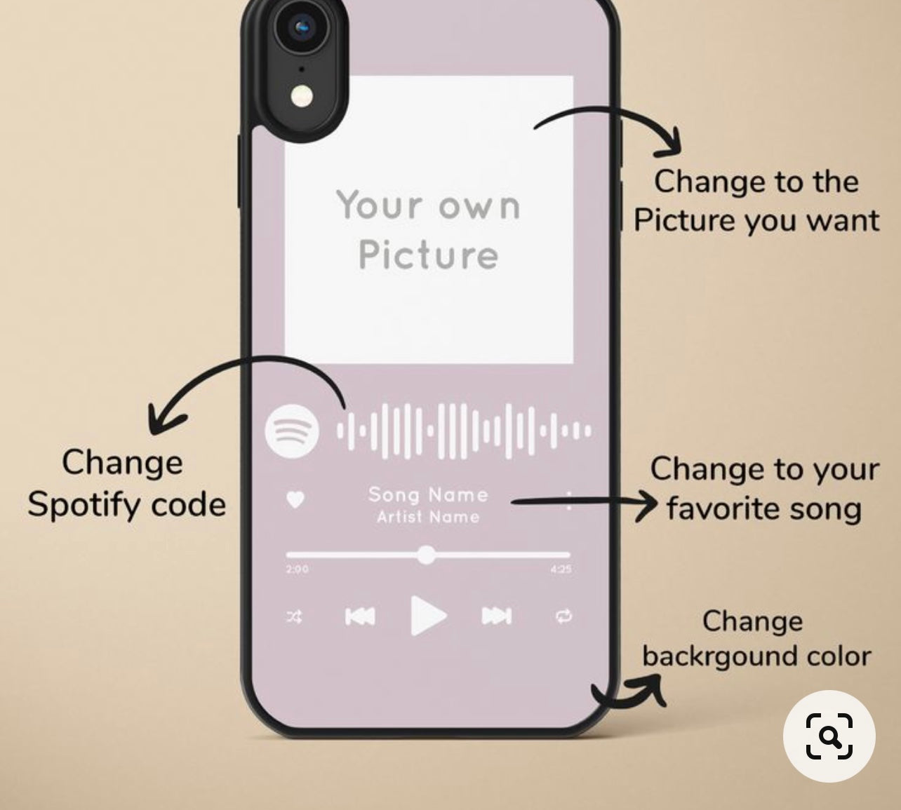 CASE SPOTIFY CODE iPhone