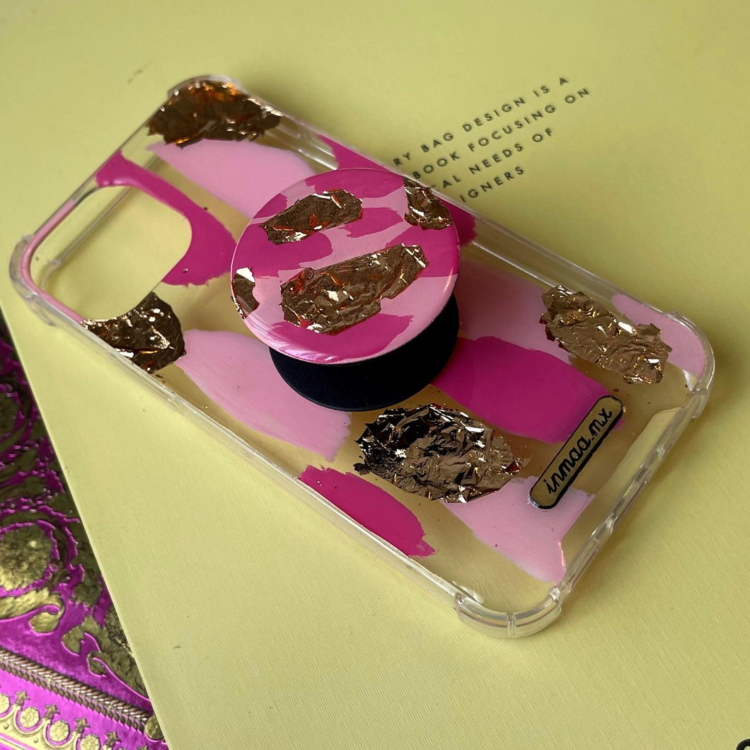 CASE PAINTING PINK iPhone