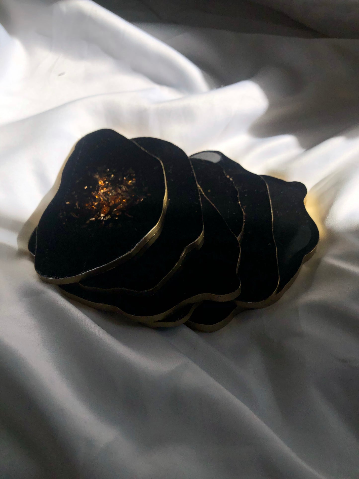 Coasters Black + Gold (4 piezas)